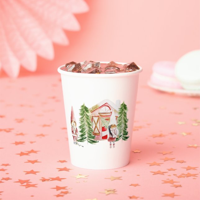 XMAS Gnome Design 1  Paper Cups (Insitu)