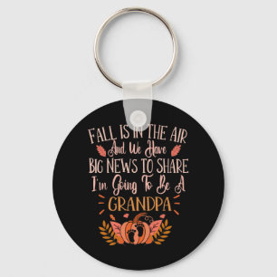 Xmas Grandpa To Be Fall Pregnancy Announcement Key Ring