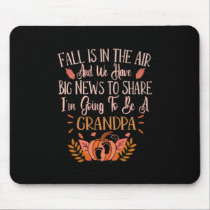 Xmas Grandpa To Be Fall Pregnancy Announcement Mouse Pad