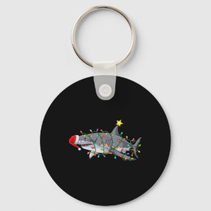Xmas Graphic Christmas Shark Fun Sharks Christmas Key Ring
