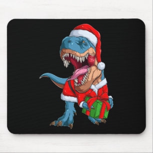 Xmas Graphic Dino T Rex Boys Dinosaur Christmas Mouse Pad