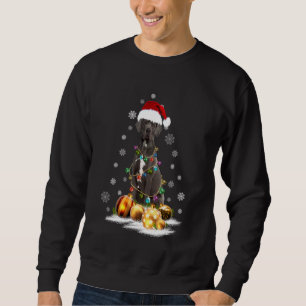 Xmas Great Dane Dog Christmas Lights Santa Reindee Sweatshirt