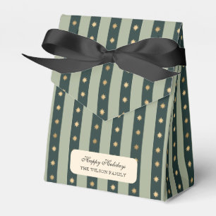 Xmas Green stripe Holiday Noel Christmas Wrapping  Favour Box