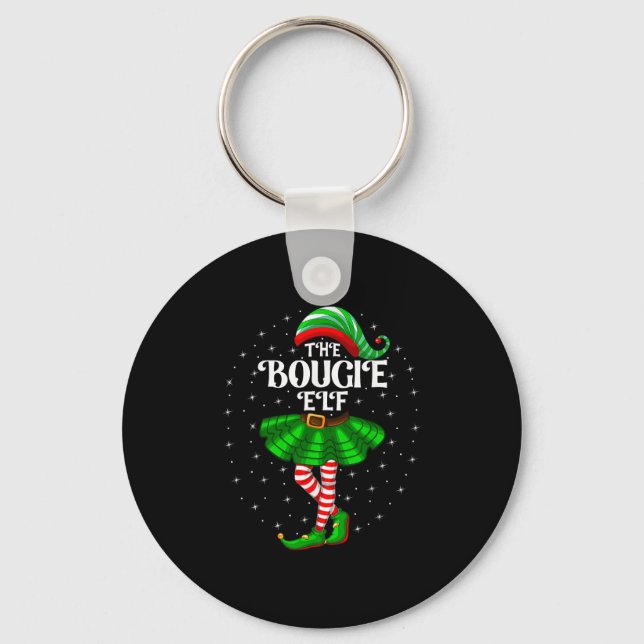 Xmas Group Matching Women Girls The Bougie Elf Chr Key Ring (Front)