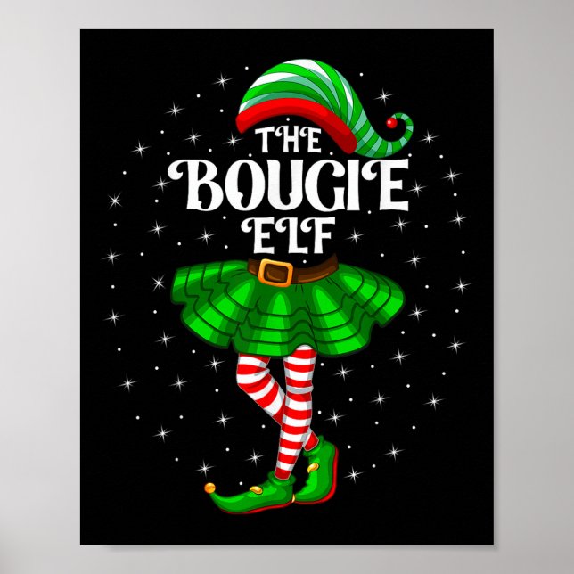 Xmas Group Matching Women Girls The Bougie Elf Chr Poster (Front)