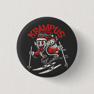 Xmas Gruss Vom Krampus Christmas Devil 3 Cm Round Badge