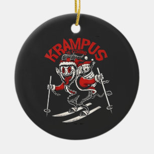 Xmas Gruss Vom Krampus Christmas Devil Ceramic Ornament