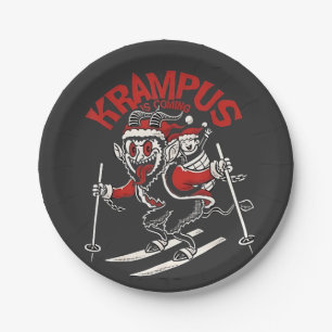 Xmas Gruss Vom Krampus Christmas Devil Paper Plate
