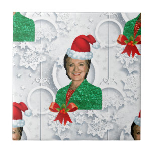 xmas Hillary clinton Ceramic Tile