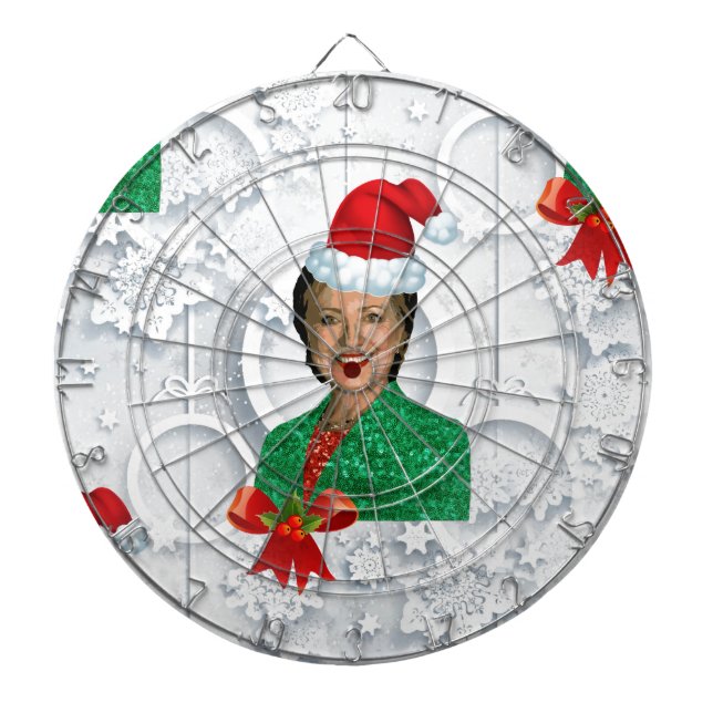 xmas Hillary clinton Dartboard (Front)