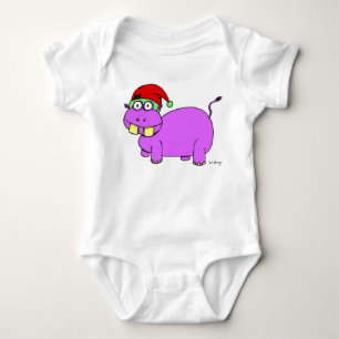 Xmas Hippo Infant Creeper