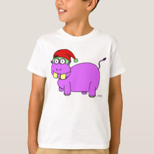 Xmas Hippo Kids Shirts