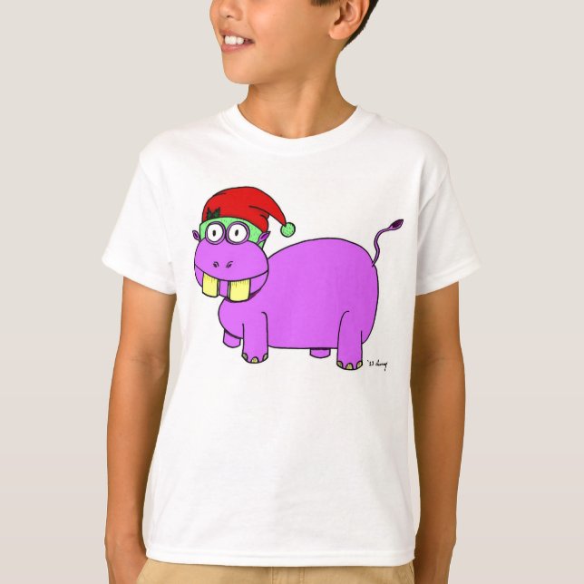 Xmas Hippo Kids Shirts (Front)