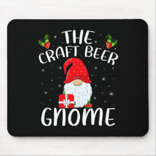 Xmas Holiday Family Matching The Craft Beer Gnome Mouse Pad