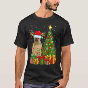 Xmas Holiday Light Santa Brussels Griffon Dog Chri T-Shirt