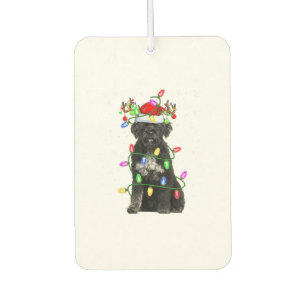 Xmas Holiday Lighting Santa Portuguese Water Dog C Car Air Freshener