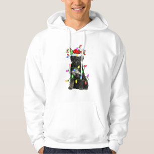 Xmas Holiday Lighting Santa Portuguese Water Dog C Hoodie