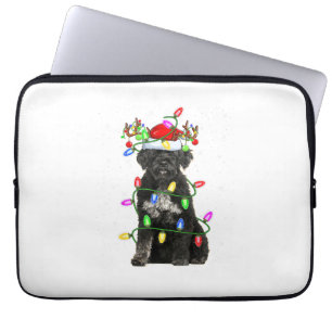 Xmas Holiday Lighting Santa Portuguese Water Dog C Laptop Sleeve