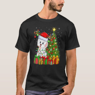 Xmas Holiday Lights Santa Havanese Dog Christmas T T-Shirt