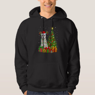 Xmas Holiday Lights Santa Siberian Husky Dog Chris Hoodie