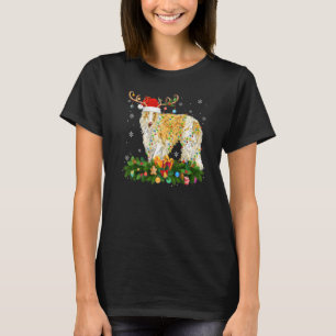 Xmas Holiday Reindeer Hat Santa Borzoi Dog Christm T-Shirt