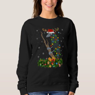 Xmas Holiday Reindeer Hat Santa Crow Bird Christma Sweatshirt