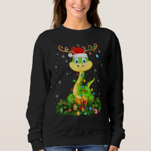 Xmas Holiday Reindeer Hat Santa Snake Christmas Sweatshirt