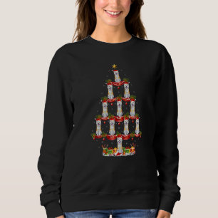 Xmas Holiday Santa Akita Dog Christmas Tree Sweatshirt