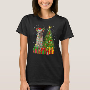 Xmas Holiday Santa Australian Cattle Dog Christmas T-Shirt