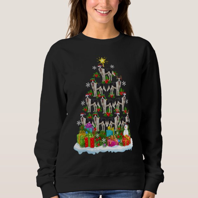 Xmas Holiday   Santa Border Collie Dog Christmas T Sweatshirt (Front)