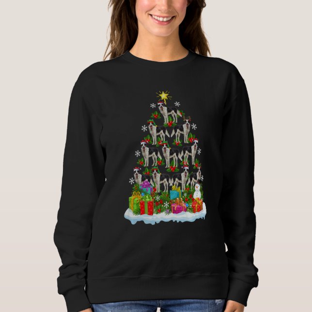 Xmas Holiday  Santa Border Collie Dog Christmas Tr Sweatshirt (Front)