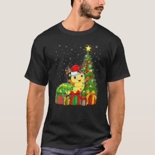 Xmas Holiday Santa Caterpillar Christmas Tree T-Shirt
