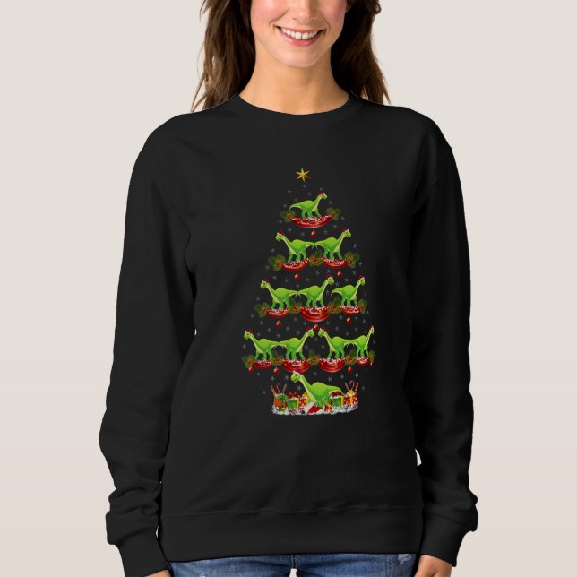 Xmas Holiday  Santa Diplodocus Dinosaur Christmas  Sweatshirt (Front)