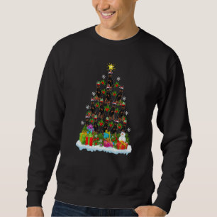 Xmas Holiday  Santa Doberman Dog Christmas Tree Sweatshirt