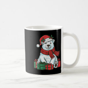 Xmas Holiday Santa Hat Lar Bear Christmas  Coffee Mug