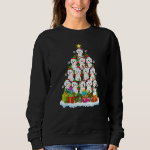 Xmas Holiday  Santa Havanese Dog Christmas Tree Sweatshirt