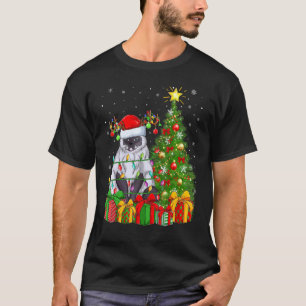 Xmas Holiday Santa Himalayan cat Christmas Tree T-Shirt