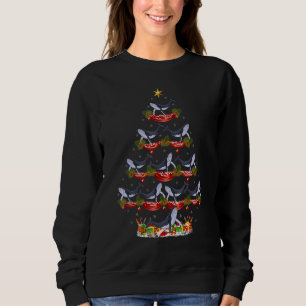 Xmas Holiday Santa Humpback Whale Christmas Tree Sweatshirt