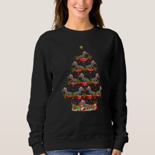 Xmas Holiday Santa Komodo Dragon Christmas Tree   Sweatshirt