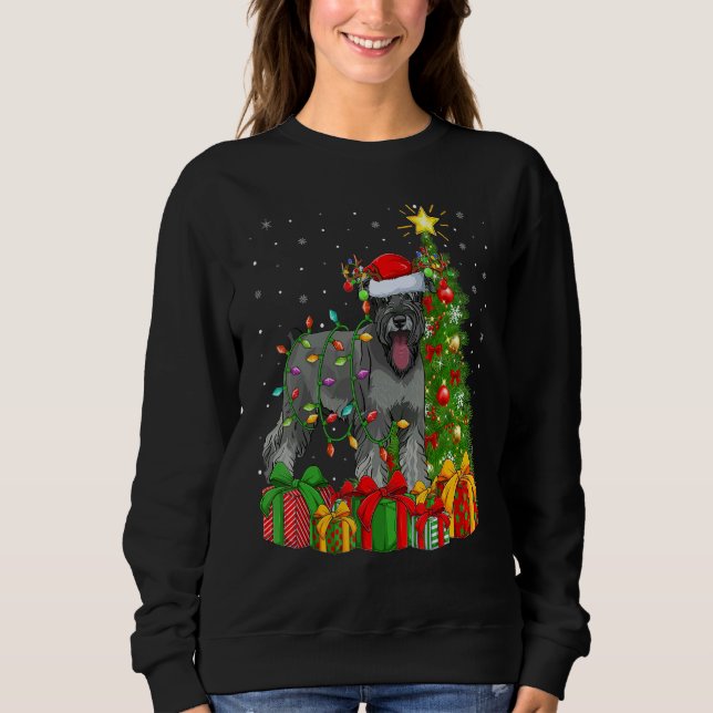 Xmas Holiday Santa Miniature Schnauzer Dog Christm Sweatshirt (Front)