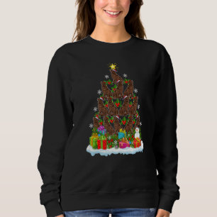 Xmas Holiday  Santa Newfoundland Dog Christmas Tre Sweatshirt