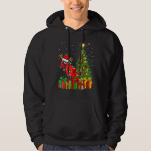 Xmas Holiday Santa Northern Cardinal Bird Christma Hoodie