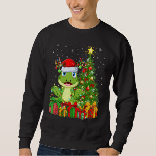 Xmas Holiday Santa Poison Dart Frog Christmas Tree Sweatshirt