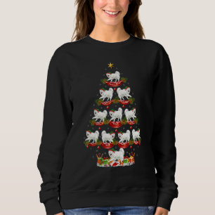 Xmas Holiday   Santa Samoyed Dog Christmas Tree Sweatshirt