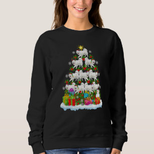 Xmas Holiday  Santa Samoyed Dog Christmas Tree Sweatshirt