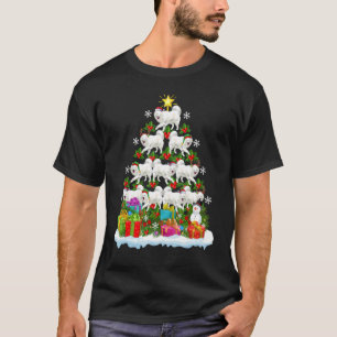 Xmas Holiday Santa Samoyed Dog Christmas Tree T-Shirt