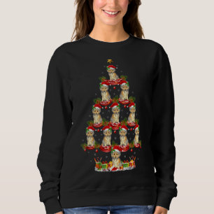 Xmas Holiday  Santa Sheltie Dog Christmas Tree Sweatshirt