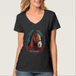Xmas Horse Santa on Christmas Horse T-Shirt<br><div class="desc">Xmas Horse Santa on Christmas Horse</div>