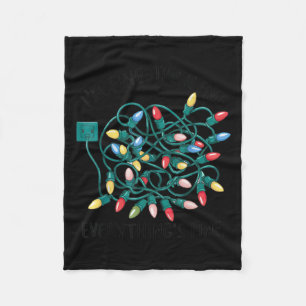 Xmas I’m Fine Everything's Fine Tangled Christmas Fleece Blanket