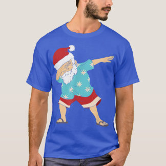 Xmas In July Santa Dabbing Hawaiian Vibes T-Shirt
